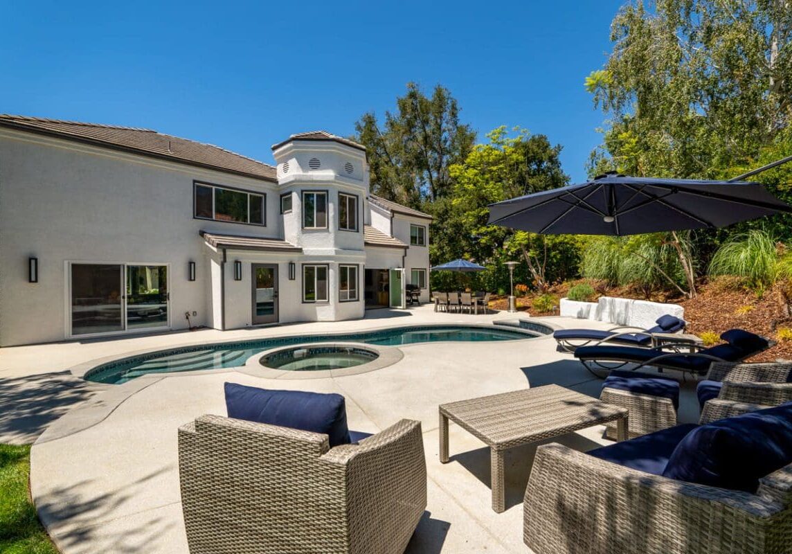 Modern backyard remodel in Westlake Village by JRP Design and Remodel